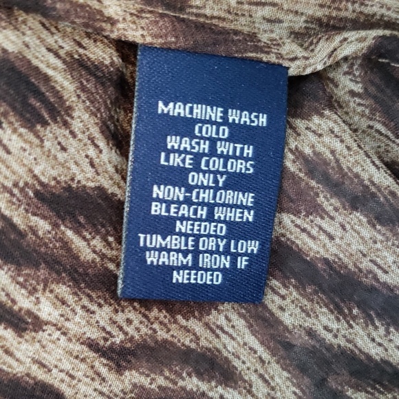 Chaps Animal Print Blouse - Picture 5 of 6